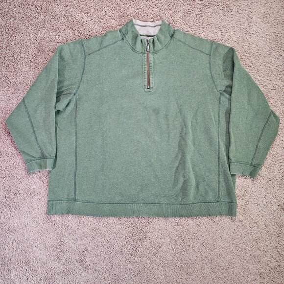 Tommy Bahama Other - READ Tommy Bahamas Reversible Sweatshirt Mens XL Green 1/4 Zip Pullover Sweater